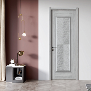 Factory Direct Sale Melamine Molded Wooden Door with Door Frame One Panel Finished Surface for Bedroom Use in Engineer Projects - Product Image 2
