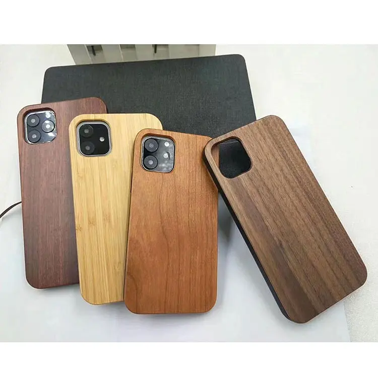 Venta al por mayor de accesorios de madera de gama alta en blanco con logotipo personalizado funda de teléfono de madera para Iphone 12 XS 8Plus 15