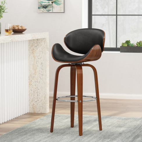Noir + Similicuir + Style Mid-Century Moderne