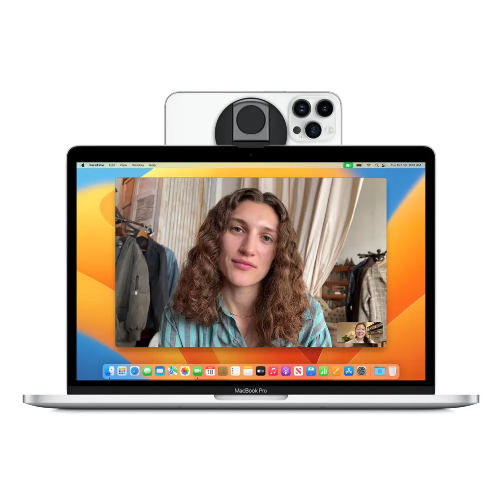 2023 Neues Design Starker magnetischer Handy-Ring halter für IPhone 12 14 Abnehmbare Webcam-Durchgangs kamera halterung für Macebook