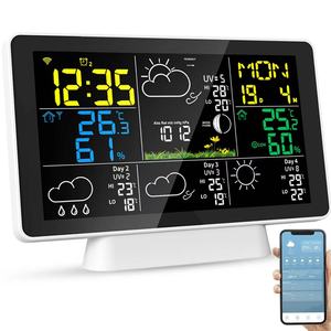 Monitor Digital de humedad y temperatura, Estación Meteorológica Inalámbrica con Wifi y Sensor al aire libre, pantalla a Color, aplicación Tuya - Product Image 3