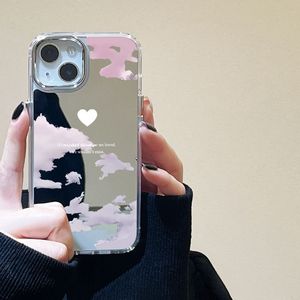 IPhone 16 için OEM ayna bulut 15 14 13 12 11 Pro max cep telefonu kılıfı Lens 2 in 1 karikatür TPU baskı darbeye arka kapak - Product Image 1