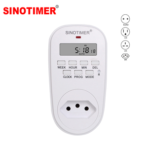 Sinotimer Tm518 Globale Timer Socket-Eu/Us/Uk/Br Plugs, 16a 230V, Lcd-Scherm, 16 Aan/Uit Programma 'S Tijdschakelaar - Product Image 1