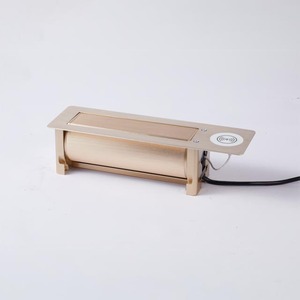 Escritorio de oficina oculto, bóveda motorizada, salida de interruptor de mesa/toma de corriente de escritorio giratoria multifuncional con cargador USB