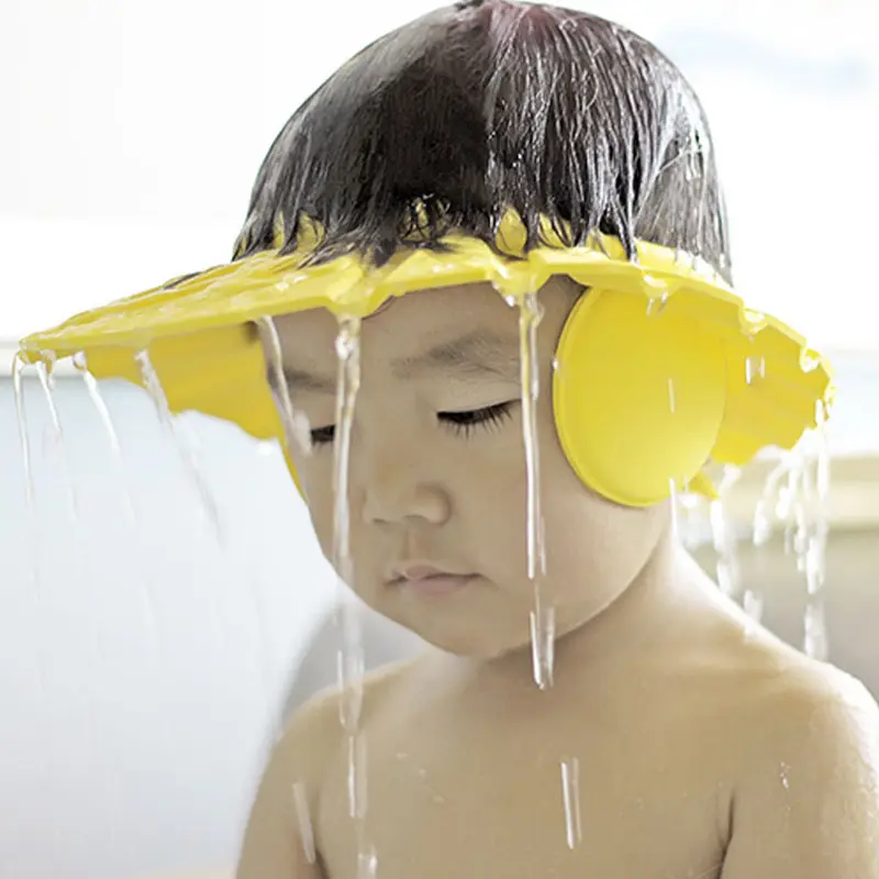 Baby Bath proteggere i capelli cappello a forma di cartone animato per capelli Cap EVA Shampoo cappello da bagno cuffia da doccia multiuso adatto visiera