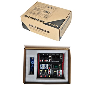 Clavax 002 Professional 4 Channel Vocal Effects Mixer Digital Audio <strong>Music</strong> Mixer <strong>Dj</strong> Console for Small <strong>Party</strong> Recording Concert