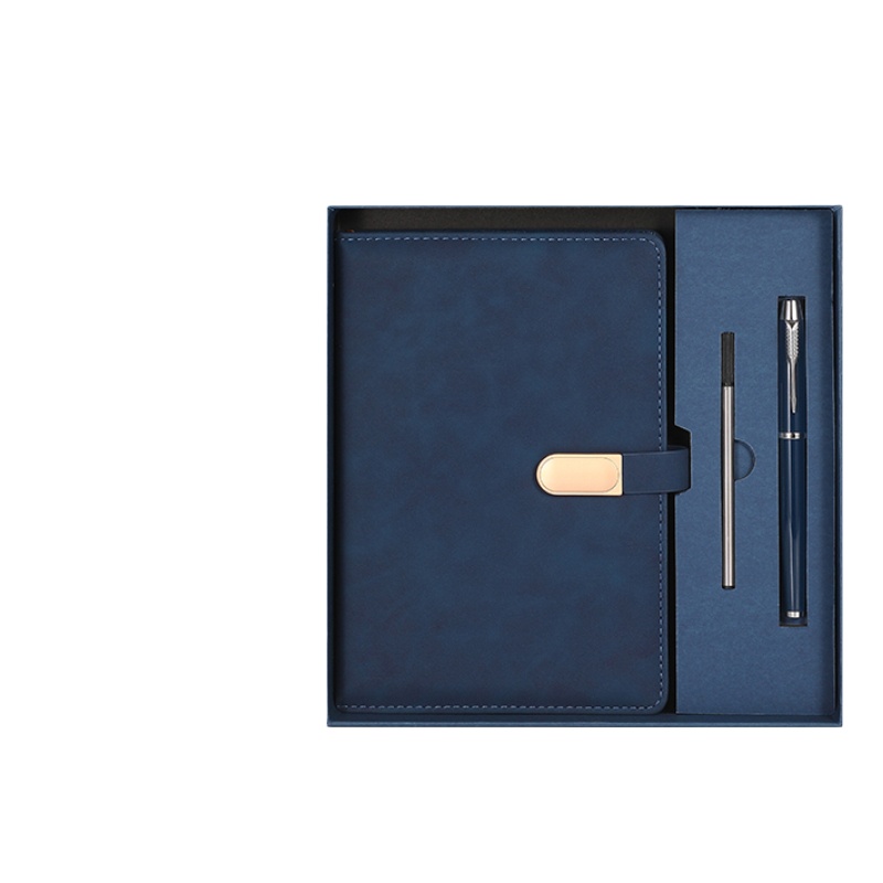 A5 ellipse Buckle Gift Box Set - 5-piece Set--Dark blue