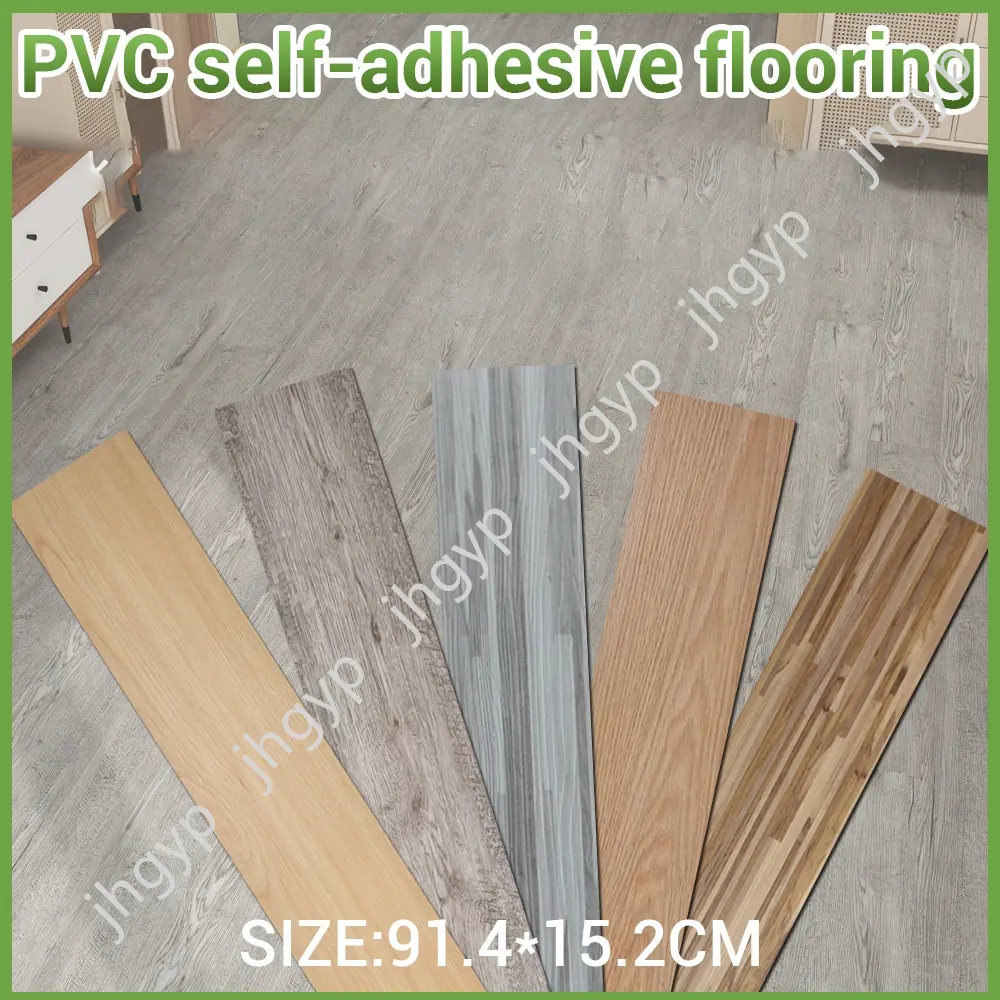 Nouveau plancher en vinyle pvc Planches de garage Carreaux de tapis autocollant Feuille de pvc en plastique Revêtement de sol stratifié en vinyle auto-adhésif