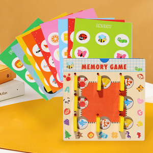 CE Montessori Wooden Tabletop Memory <strong>Challenge</strong> Flip Chess Set Kids Family Interactive Educational Logical Thinking <strong>Matching</strong> Toy - Product Image 6