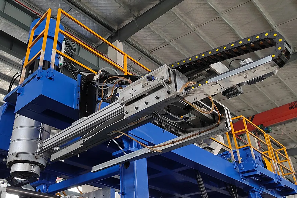 Yüksek hızlı plastik mavi 200l flanşlı davul makinesi hattı 55 galon davul kalıpta şişirme makinesi