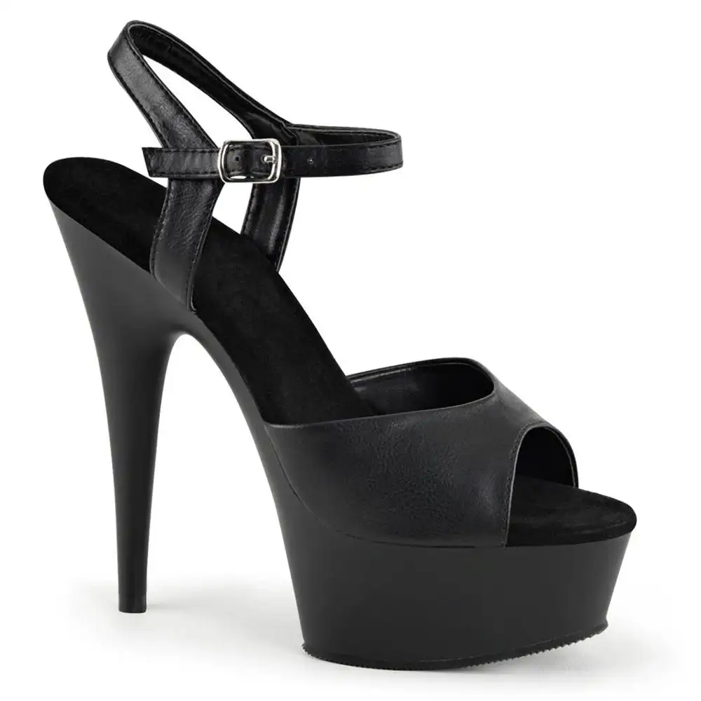 Super high heels 15cm sexy stiletto sandals platform platform black catwalk pole dance shoes