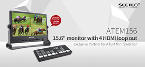 SEETEC ATEM156 15.6 Inch Live Streaming Broadcast 4 <strong>HDMI</strong> <strong>Input</strong> <strong>Output</strong> ATEM Mini Monitor - Product Image 5