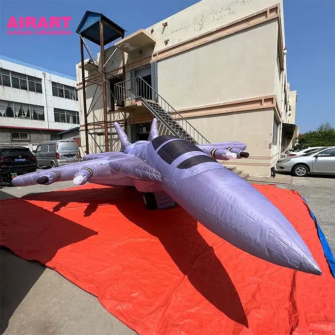 Avión de combate inflable, modelo gigante personalizado de fábrica