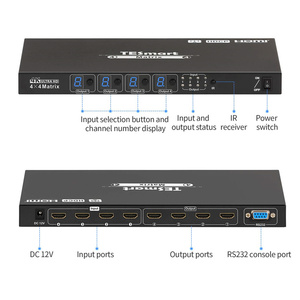 TESmart 4x4 HDMI矩阵通过hdmi视频开关multuviewer将4个超高清信号源路由到四个4k超高清显示器输入 - Product Image 3