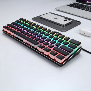 Lindo Mini 60 Teclado mecánico para juegos Conveniente óptico impermeable retroiluminado RGB Teclado mecánico adecuado para jugadores de juegos - Product Image 6