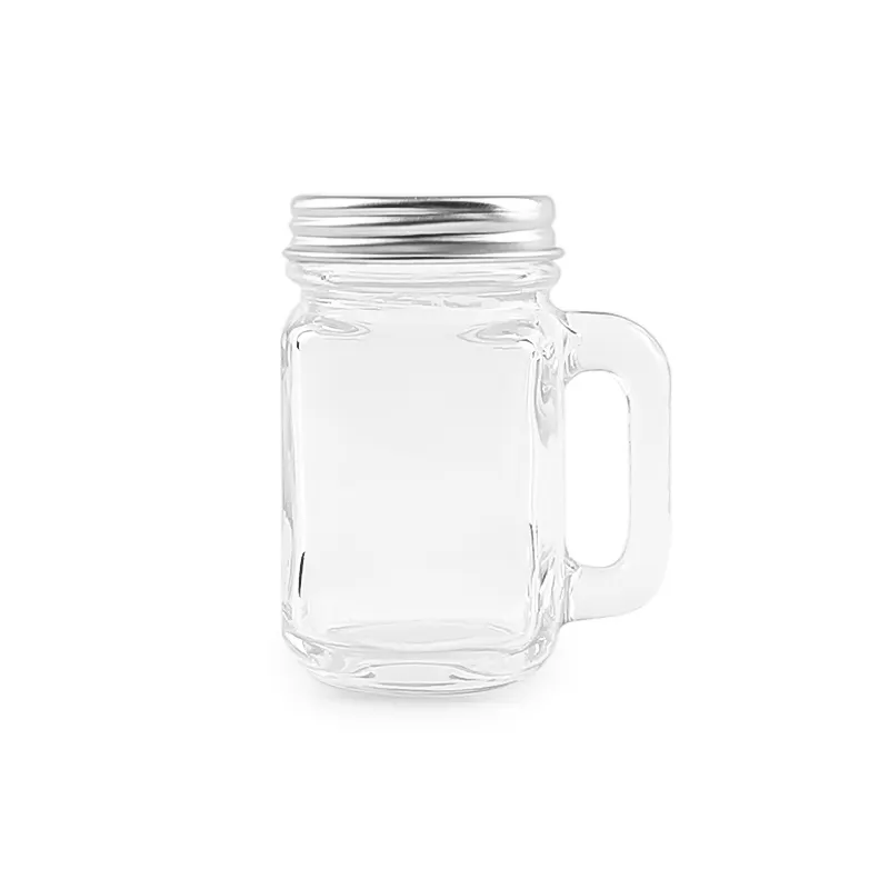 Piccolo barattolo di vetro Mini manico barattolo di vetro barattolo di vetro per candela con manico 50ml