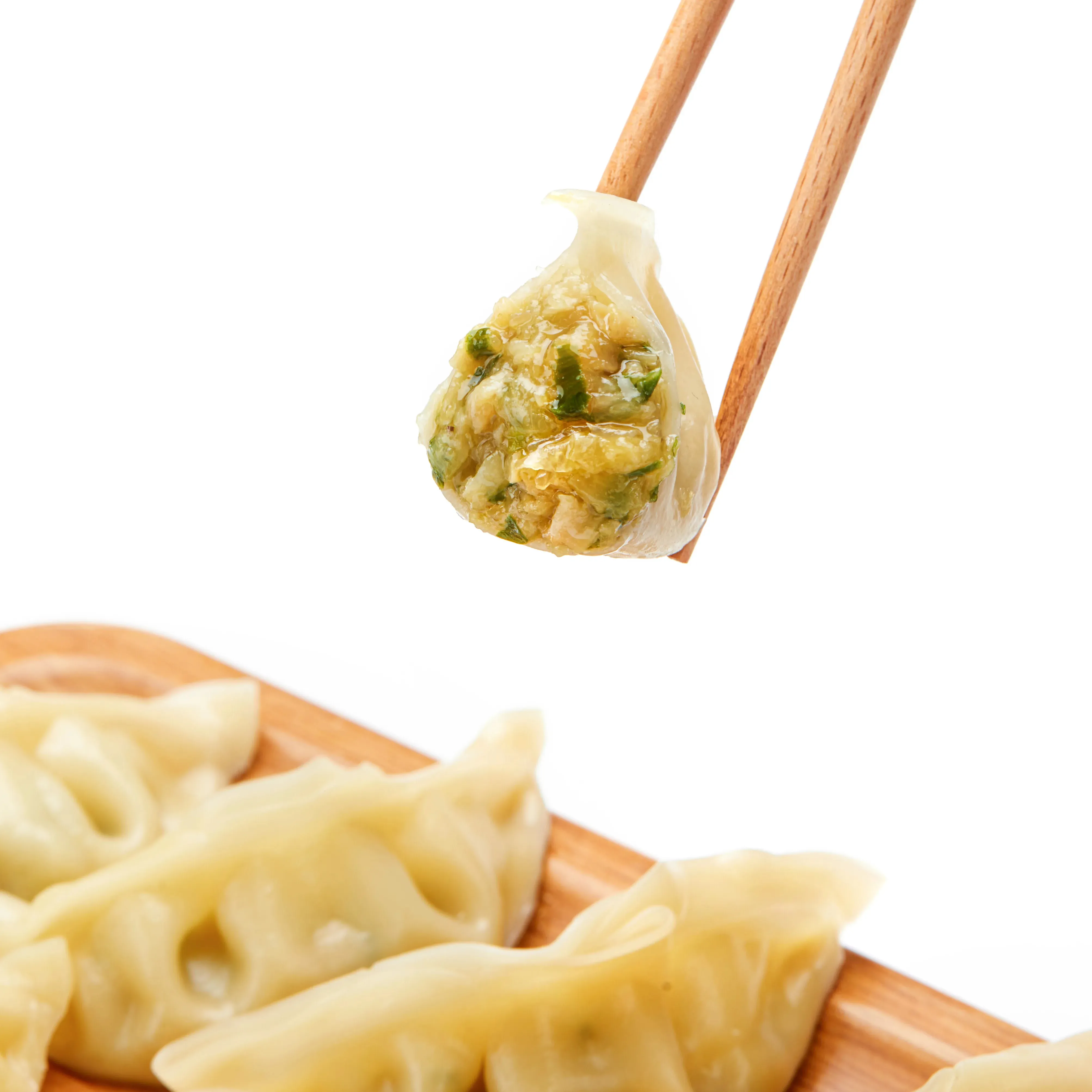 Fábrica China personalizada al por mayor de dumplings fritos congelados, relleno fino de dumplings al vapor