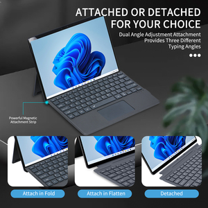 Surface Pro 9无线键盘，带触摸板背光可充电和可拆卸键盘，适用于微软Surface Pro X Pro 8 BT - Product Image 5