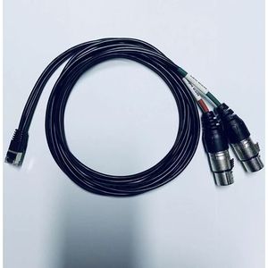 Hayilai双绞线适配器电缆RJ45公到双XRL母聚氯乙烯护套，用于广播演播室-用于麦克风监视器