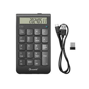 Portable 2.4G Wireless USB Number <strong>Keyboard</strong>/Calculator <strong>with</strong> Digital Display Rechargeable Mini 19 Keys <strong>Numeric</strong> Keypad KNW-02L - Product Image 1