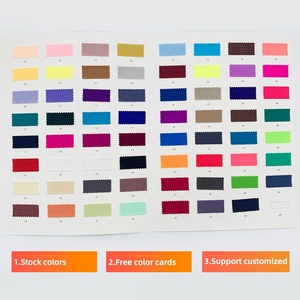 Không có moq Đồng bằng màu 4 cách căng sáng bóng Polyamide Nylon Spandex vải đồ lót hình dạng cạnh tranh Thể dục dụng cụ mặc Vải - Product Image 4