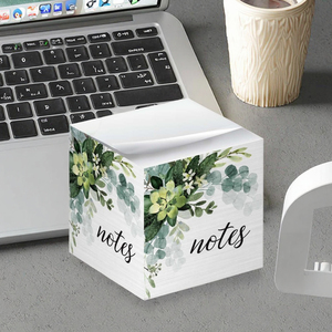 Para Lush Greenery Sticky Note Cube 600 hojas 2,75 \ "Memo Block con diseño botánico de moda impreso en 4 lados autoadhesivo - Product Image 4