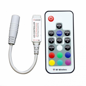 DC Mini führte RGB-Fernbedienung DC5-24V 17key RF Wireless Controller mit 4pin weiblich - Product Image 5