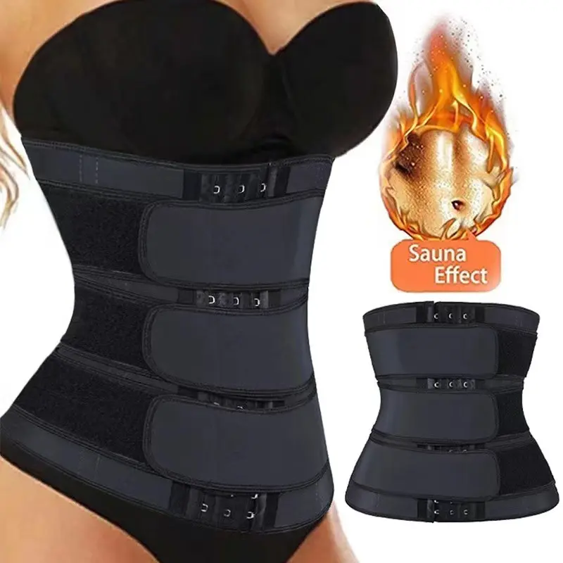 Neopren Gewicht Verlust Bauchtorsett Sauna zwei Riemen Rückenstütze Kontrolle Körperformer Bauch Slim Taille Trainer Riemen