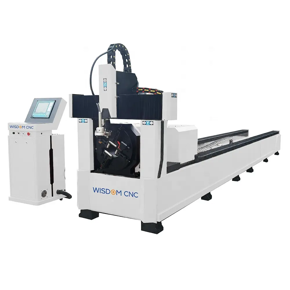 Machine de découpe plasma automatique CNC en métal en acier inoxydable en acier au carbone pour tubes ronds carrés