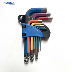 Yüksek kaliteli endüstriyel sınıf renk boyalı Hex tuşları Set kısa kol Torx anahtar ev için tamir kiti fabrika Outlet - Product Image 3
