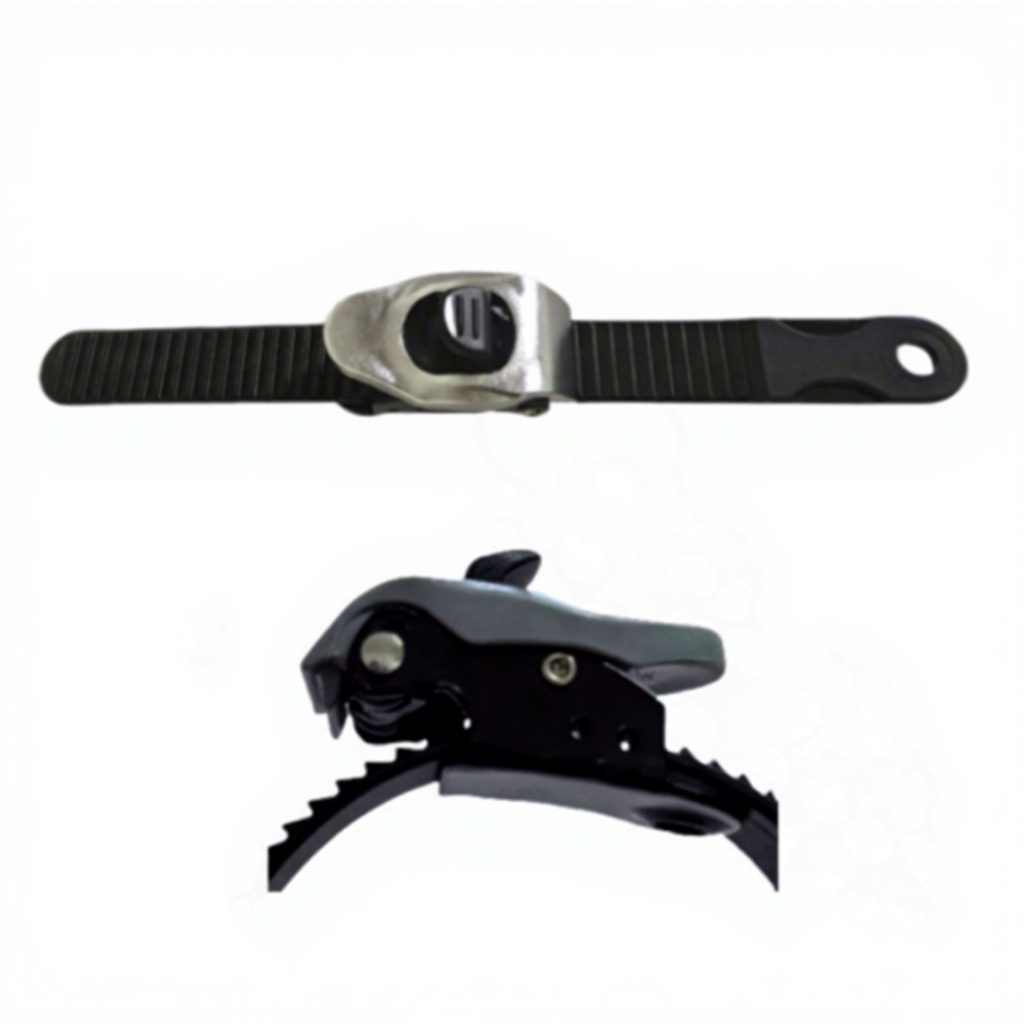 black Flat bottomed without hooks+strap length 515mm-1Set