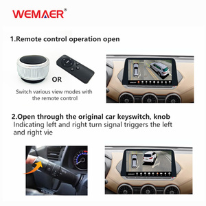 Wemaer Universal 3D 360องศานกดูกล้องที่จอดรถการตรวจสอบระบบ4ทิศทาง180องศา Night Vision Car กล้อง - Product Image 4