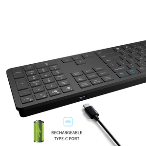 Full Size Rechargeable Magic <strong>Keyboard</strong> Ergonomic <strong>Computer</strong> Clavier bluetooth Wireless Bt <strong>Keyboard</strong> With <strong>Numeric</strong> Keypad - Product Image 6