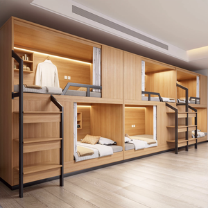 Современный стиль, экономия пространства, Звукоизолирующая кровать, роскошная капсула, отель и взрослый хостел, деревянная панель, дизайн - Product Image 4