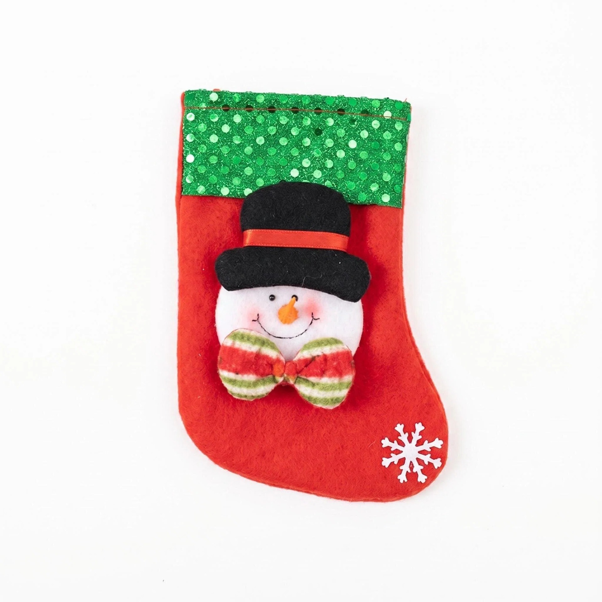 Sequined Socks Snowman