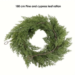 Faux rattan <span class=keywords><strong>cypress</strong></span> עלה רכה ג 'ל ידית קישוט צמחייה מלאכותית
