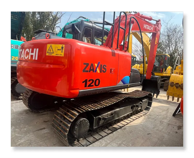 ใช้ต้นฉบับ hitachi zx120 รถขุด Zaxis120 รถขุดตีนตะขาบเครื่องจักรก่อสร้างขุดขาย