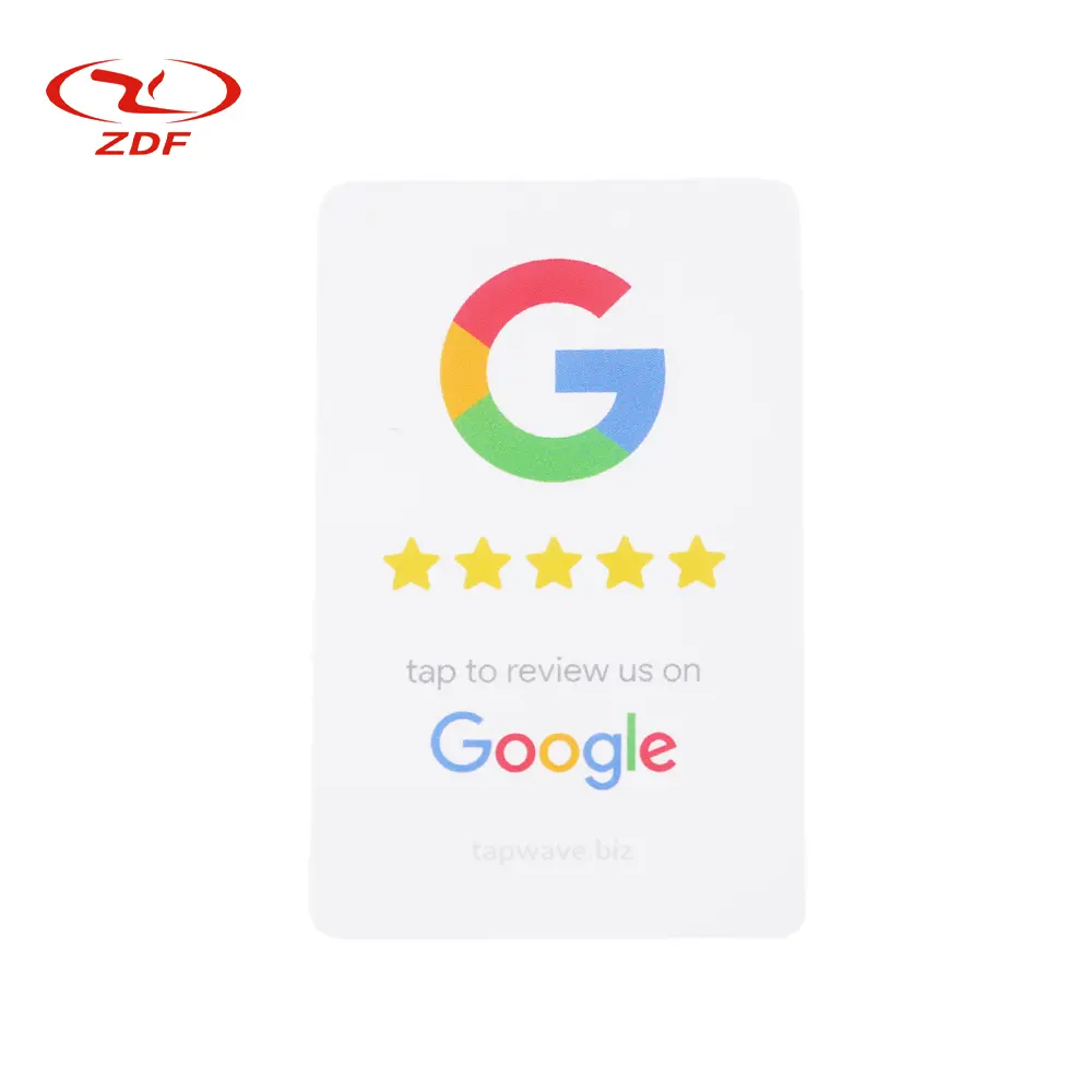 Silone impresión personalizada Google Reviews tarjeta PVC inteligente NFC RFID Ntag213 215 216 chip NFC Google play tarjeta de regalo