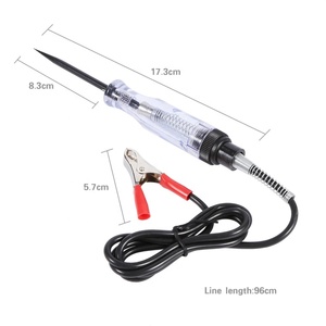 Probador de circuito automotriz de CC, 6V, 12V, 24V, con Led de doble la luz y Color que indica el circuito de voltaje del coche, sonda lógica de gancho resistente - Product Image 3