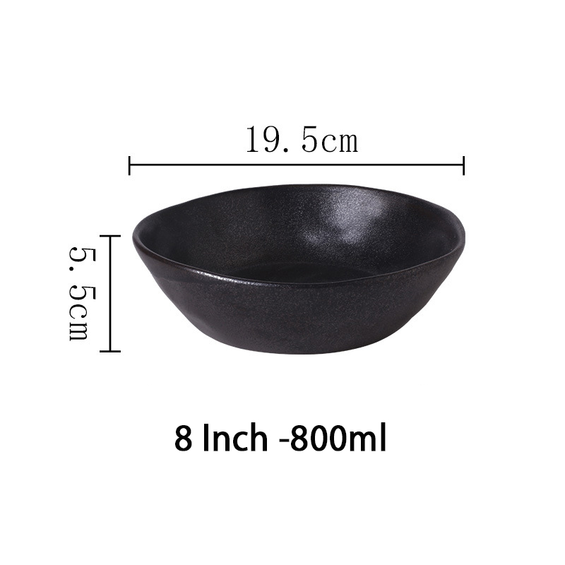 Bols noirs de 8 pouces