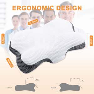 Penjualan laris Modern bantal nyeri leher busa memori ortopedi bantal gelombang ergonomis kontur serviks untuk tidur sehat Logo kustom - Product Image 6