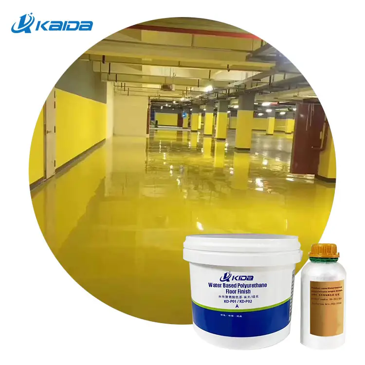 Resilient Wear Resistant Water Based Polyurethane Waterproof Garage Floor Coating PU Poly Floor Paint For Parking Garages