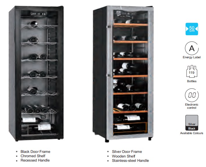 Wholesale OEM 221L 119 Bottles Digital temperature control Wine Cooler