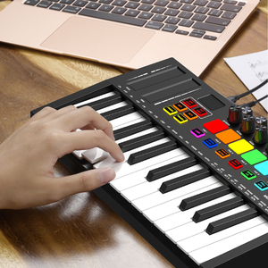 Controlador de teclado Midi de Audio portátil 25 teclas Mini controlador de teclado de Piano electrónico Digital profesional - Product Image 5