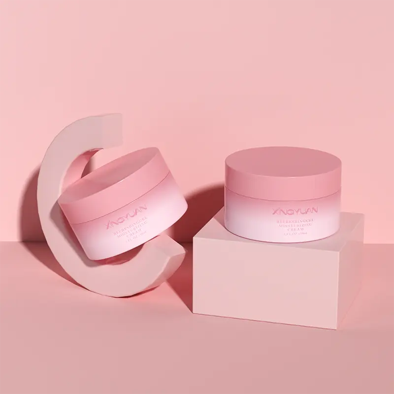 Personalizado rosa matte corpo manteiga esfoliante fosco creme frascos com tampas plástico luxo cuidados com a pele 150ml 200ml 300ml 500ml