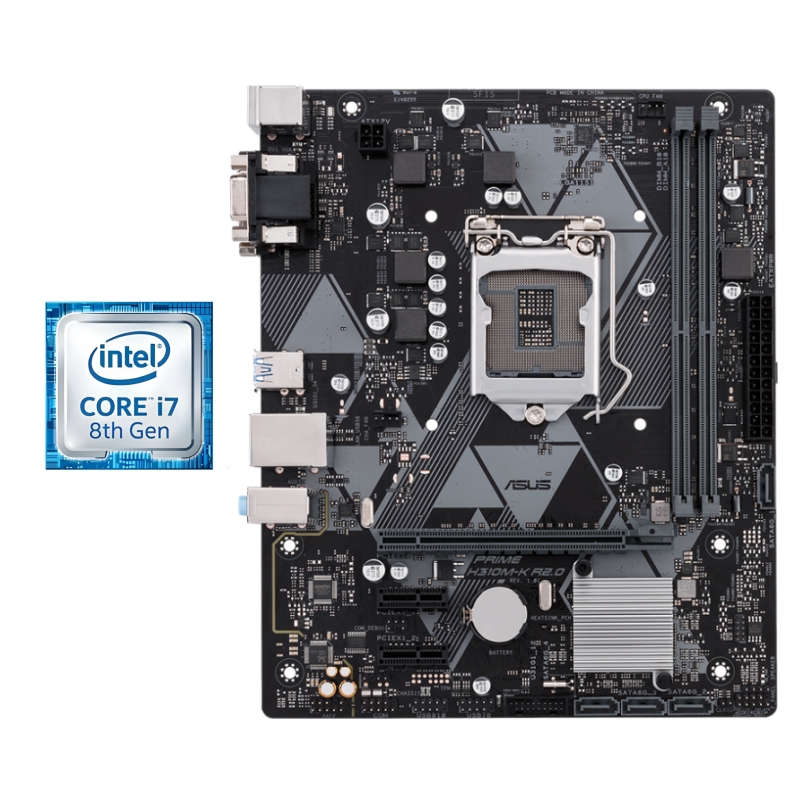 ASUS H310M-K/F R2.0 Motherboard+Core I7-8700