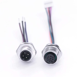 M12 su geçirmez lehim Pcb paneli montaj soketi erkek dişi fiş ve soket için 3 4 5 6 8 12 Pin dairesel konnektör sensörü - Product Image 3