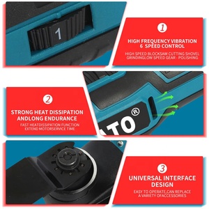 ATO Cordless Woodworking Cutting Machine Lithium Battery Electric <strong>Multi</strong> <strong>Function</strong> <strong>Oscillating</strong> <strong>Tools</strong> - Product Image 4