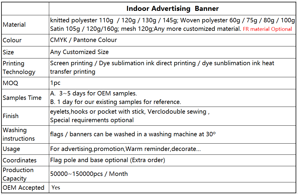 Standard Outdoor Decoration Flying Polyester Beach Double Printed Advertising Banner