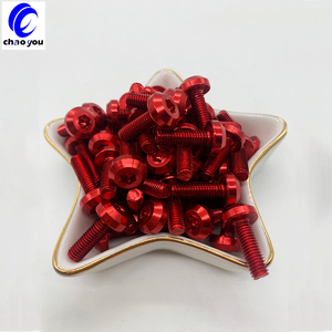 Kırmızı yanmış titanyum cıvata motosiklet modifiye flanş vidalar M6 YZF-R1 R3 R6 R15 03 titanyum Hex vidalar motosikletler için - Product Image 2